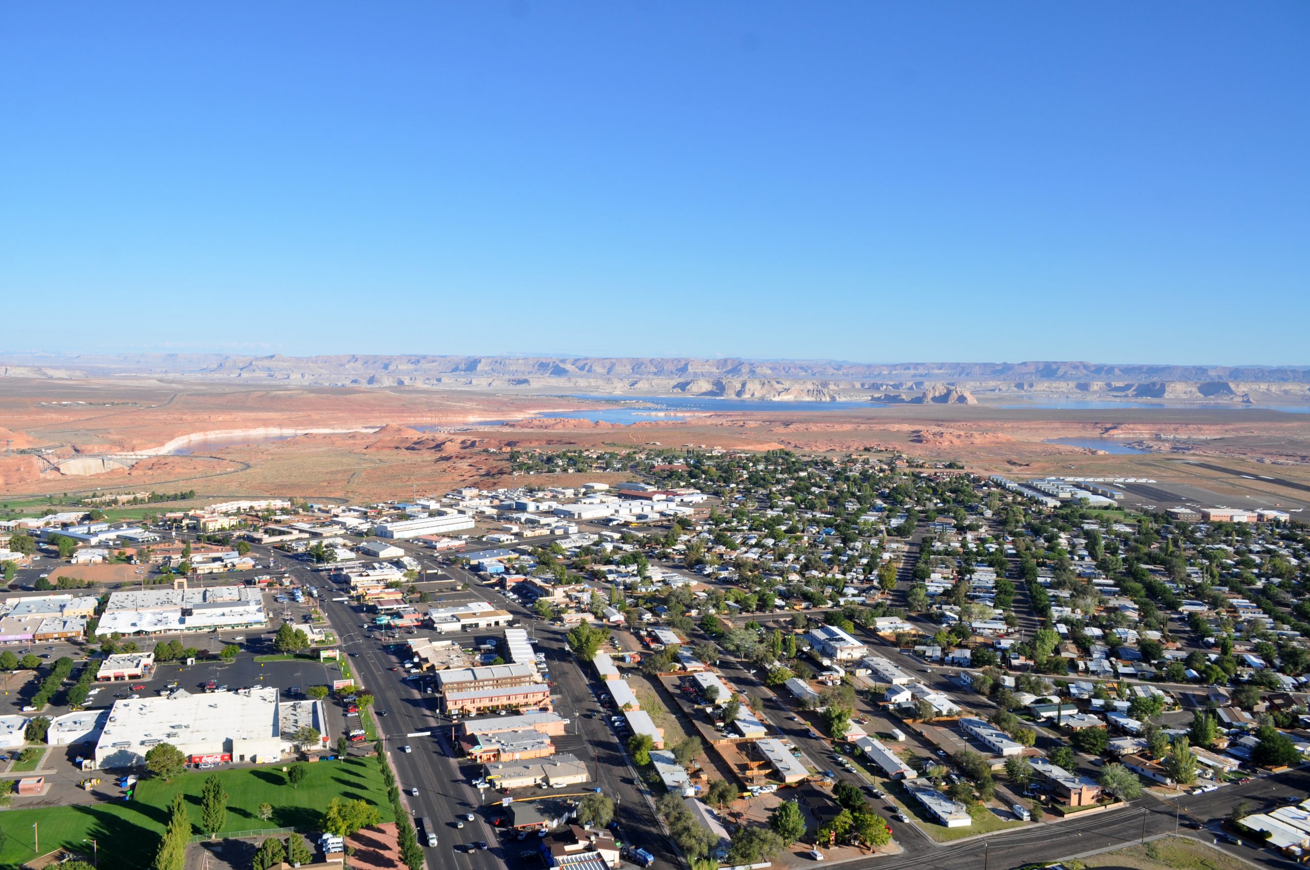 View of Page, Arizona through a natural arch